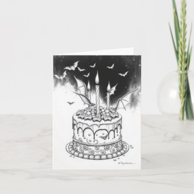 Cartes Pour Fêtes Annuelles Goth Cake (Devant)