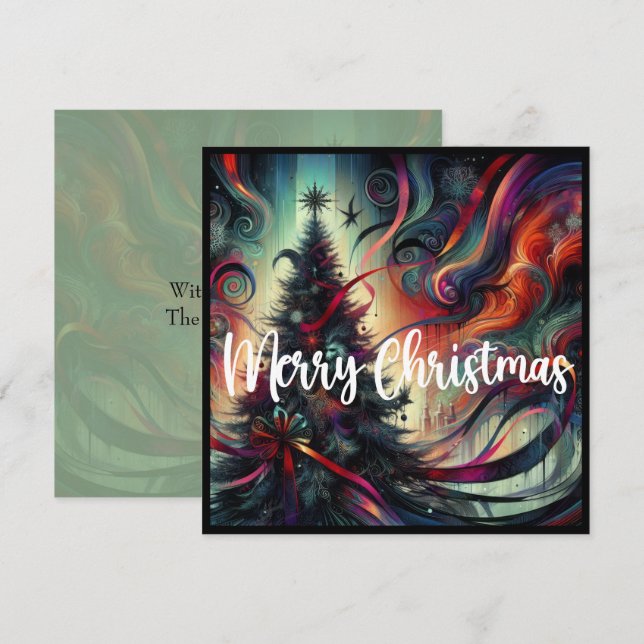Cartes Pour Fêtes Annuelles Goth Christmas Tree (Devant / Derrière)
