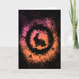 Cartes Pour Fêtes Annuelles Goth-Grunge Bunny de Pâques