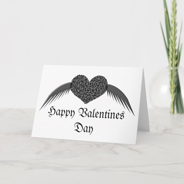 Cartes Pour Fêtes Annuelles Gothique aimer coeur personnalisé Valentines jour (Devant)