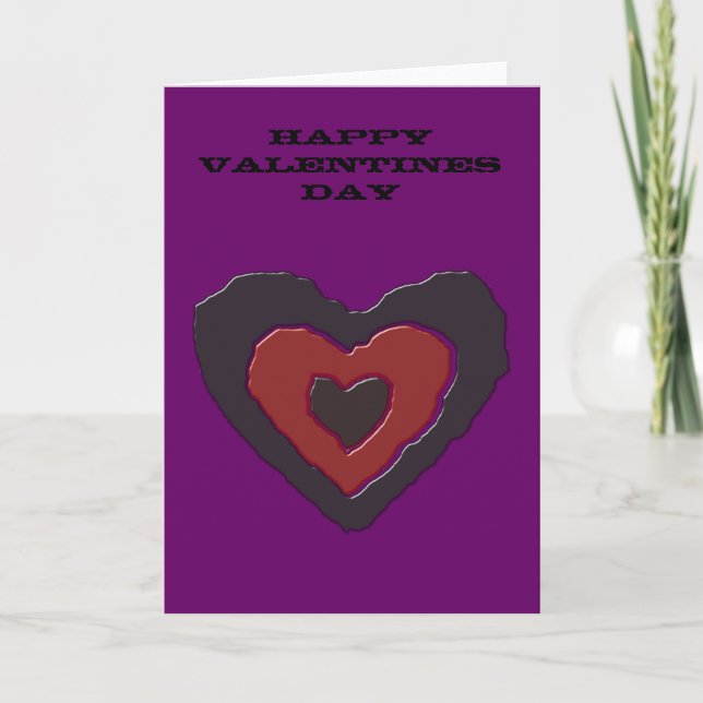 Cartes Pour Fêtes Annuelles Gothique Fondre Amour Coeur Personnalisé Valentine (Devant)