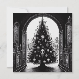 Cartes Pour Fêtes Annuelles Gothique ou Horreur Éffrayant sapin de Noël Horreu