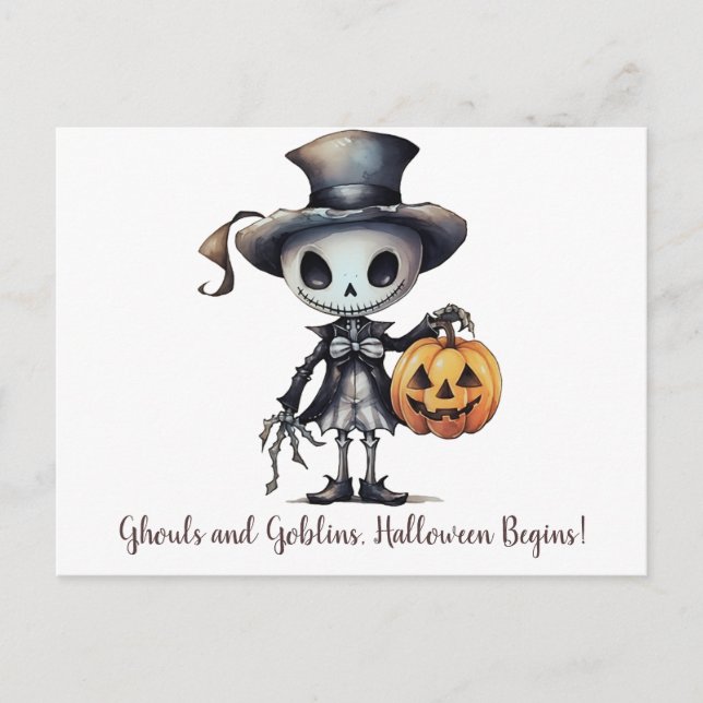 Cartes Pour Fêtes Annuelles Gouls et Goblins, Halloween commence Halloween (Devant)