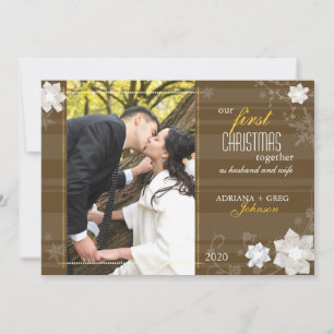 Cartes Pour Fêtes Annuelles Gracieux notre première de Noël photo ensemble
