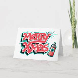Cartes Pour Fêtes Annuelles Graffiti de Merry Christmas