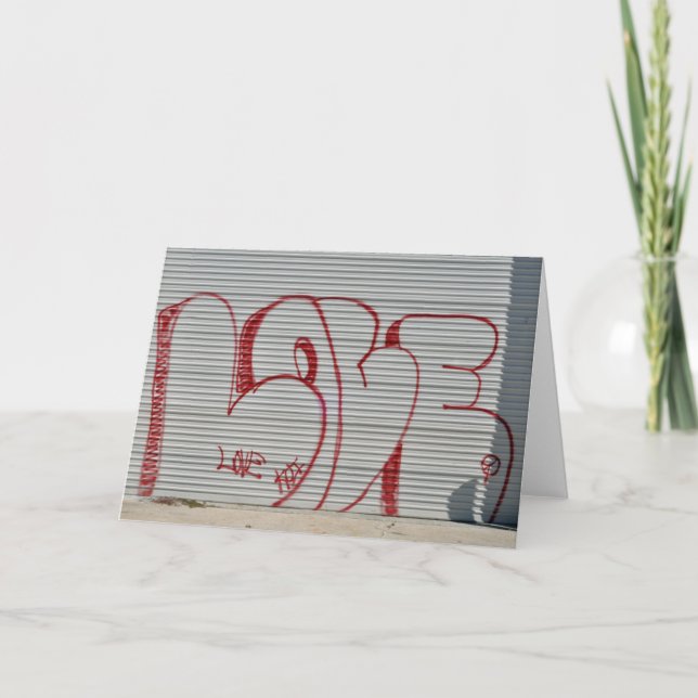 Cartes Pour Fêtes Annuelles Graffiti Love peace koi (Devant)