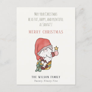 Cartes Pour Fêtes Annuelles Graisse amusant Bonne abondance de voeux de Noël P