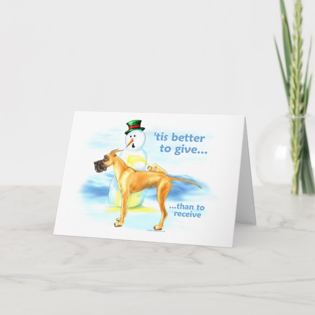 Cartes Pour Fêtes Annuelles Grand Dane BTG visités (Devant)