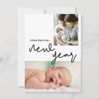Grand Début moderne au Nouvel An Photo bébé