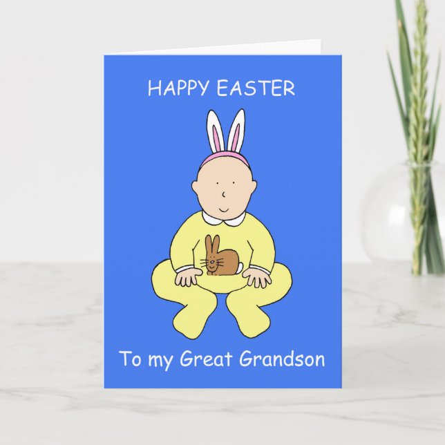 Cartes Pour Fêtes Annuelles Grand-fils Joyeux Pâques (Devant)