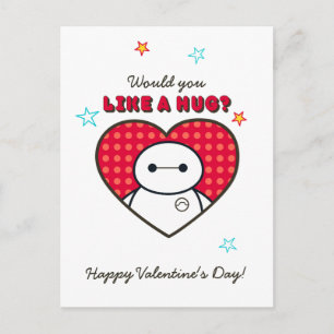 Cartes Pour Fêtes Annuelles Grand héros 6 Baymax - Aimeriez-vous un câlin ?
