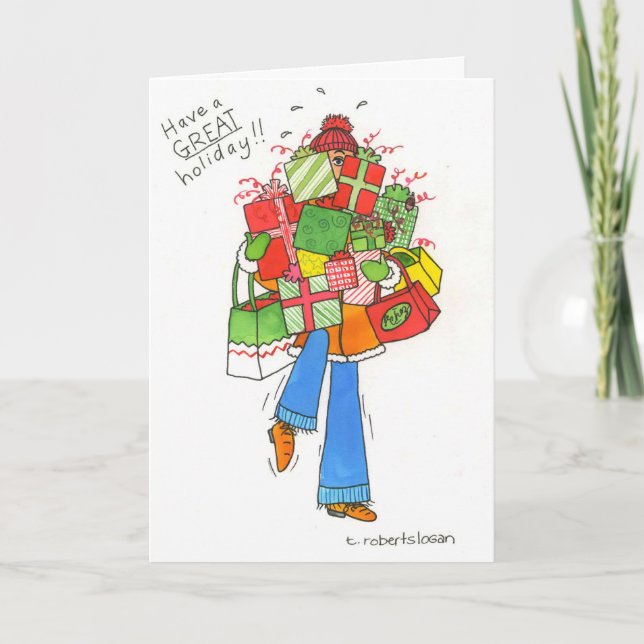 Cartes Pour Fêtes Annuelles Grand Holiday (Devant)