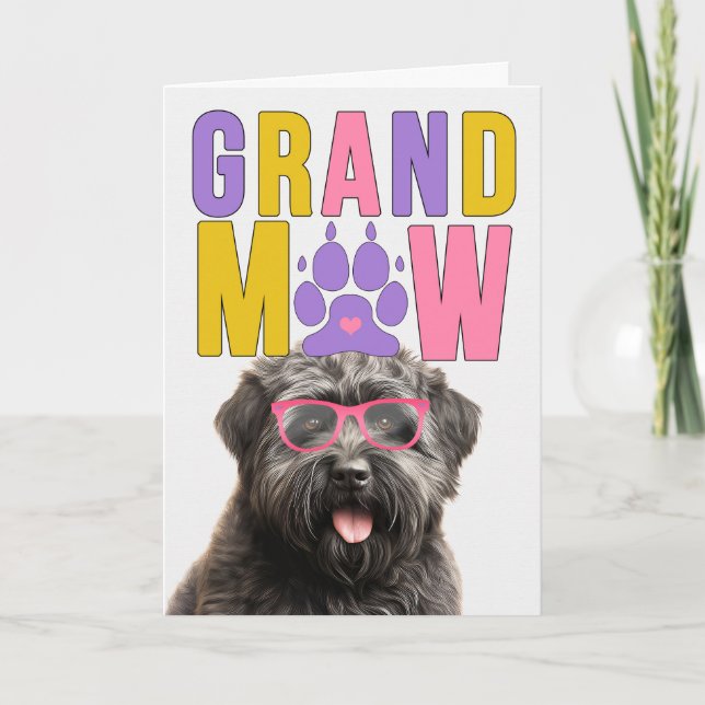 Cartes Pour Fêtes Annuelles Grand-MAW Bouvier Dog Funny Grand-parents Day (Devant)