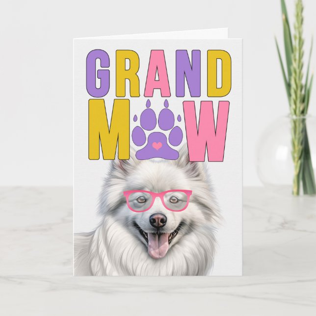 Cartes Pour Fêtes Annuelles Grand-MAW Eskie Dog Funny Grand-parents Day (Devant)