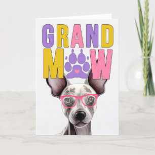 Cartes Pour Fêtes Annuelles Grand-MAW Hairless Terrier Funny Grand-parents Day