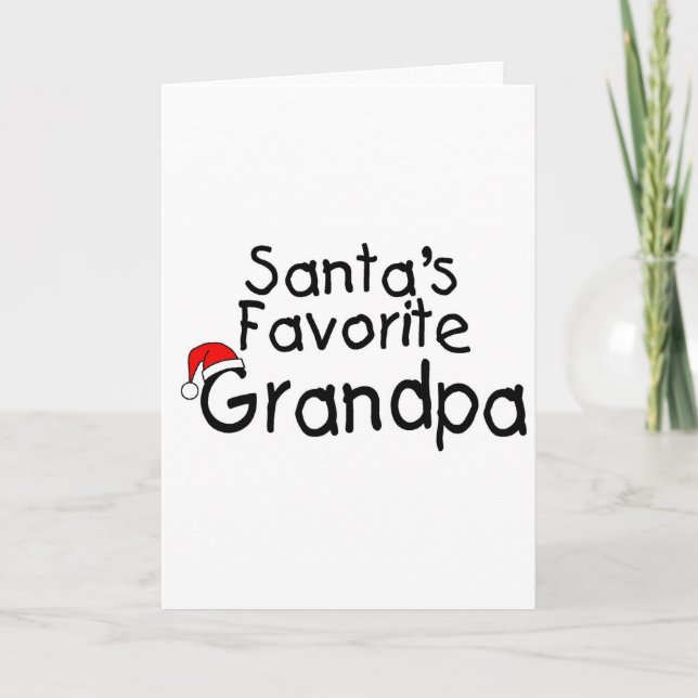 Cartes Pour Fêtes Annuelles Grand-papa de favori de Santa (Devant)