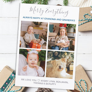 Cartes Pour Fêtes Annuelles Grand-parents 4 Photo Collage Noël