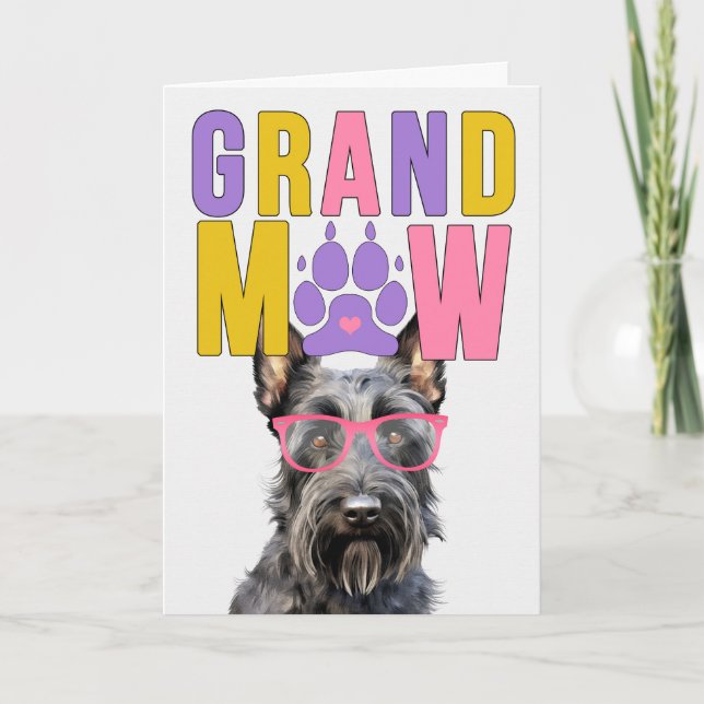 Cartes Pour Fêtes Annuelles Grand-parents GrandDOG GrandMAW Scottie (Devant)