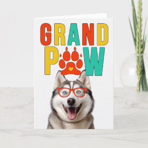Cartes Pour Fêtes Annuelles Grand-parents GrandDOG Malamute de GrandPAW