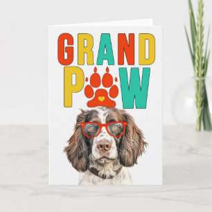 Cartes Pour Fêtes Annuelles Grand-parents GrandDOG Springer GrandPAW