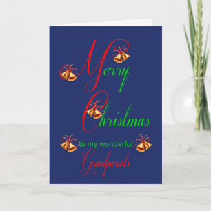 Cartes Pour Fêtes Annuelles Grand-parents Noël cloches