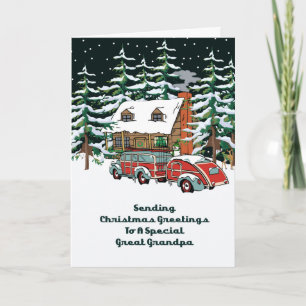 Cartes Pour Fêtes Annuelles Grand-père Noël voeux