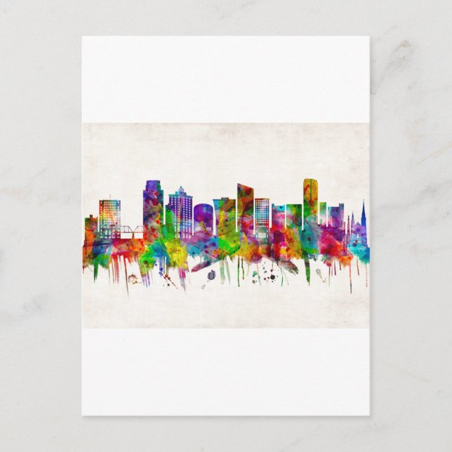 Cartes Pour Fêtes Annuelles Grand Rapids Michigan Skyline (Devant)