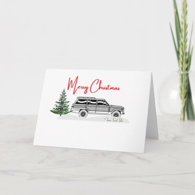 Cartes Pour Fêtes Annuelles Grand Wagon Christmas Holiday Card (Devant)