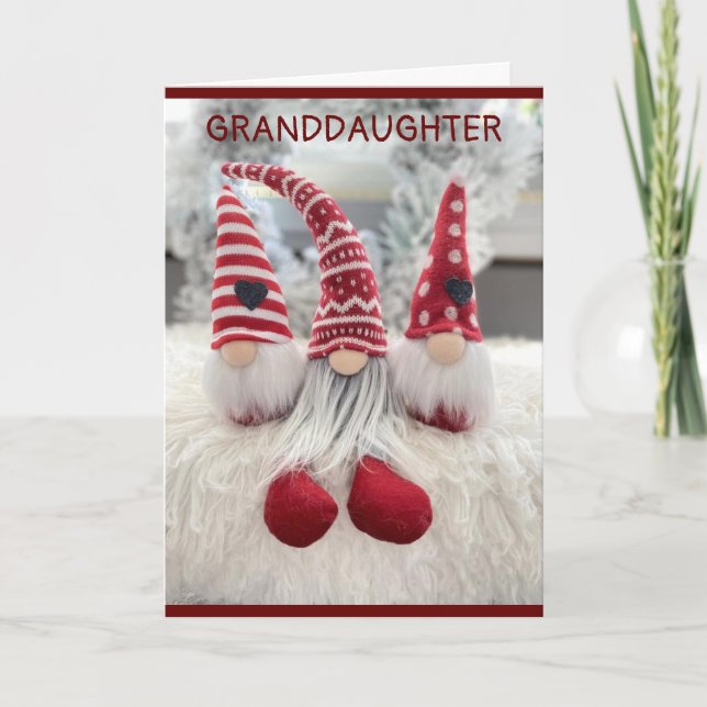 CARTES POUR FÊTES ANNUELLES *GRANDDAUGTER* ENVOYANT AMOUR NOËL (Devant)