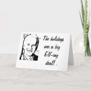 Cartes Pour Fêtes Annuelles Grande Elfing affaire de Joe Biden