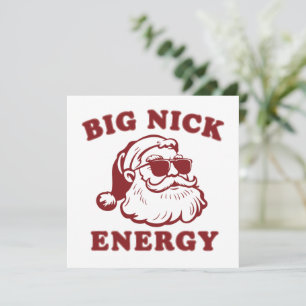 Cartes Pour Fêtes Annuelles Grande énergie Nick drôle de Père Noël Noël Vintag
