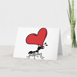 Cartes Pour Fêtes Annuelles Grande fourmi de coeur, un bon nombre de fourmi