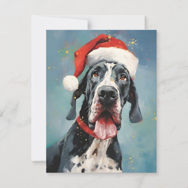 Cartes Pour Fêtes Annuelles Grande peinture de Noël Dane (Devant)