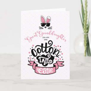 Cartes Pour Fêtes Annuelles Grande Petite-Fille Cottontail Cutie Pâques