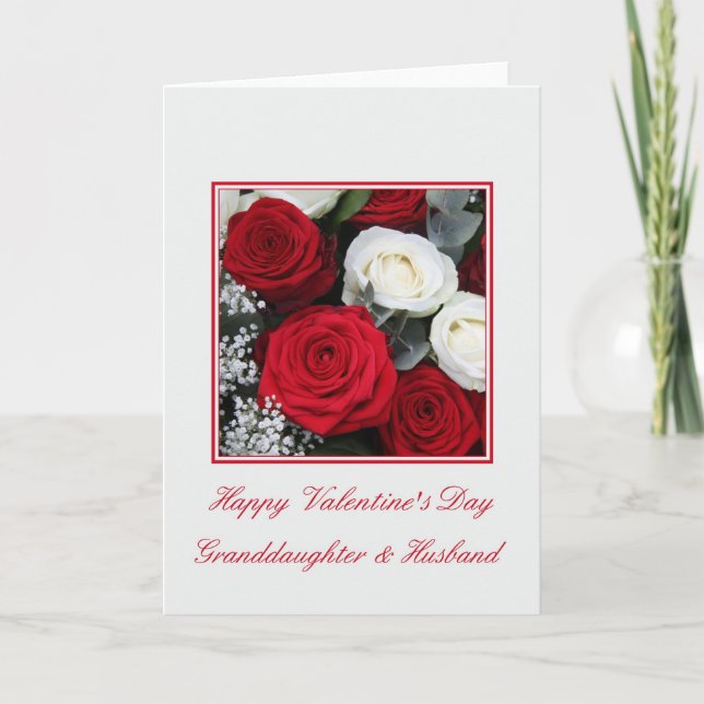 Cartes Pour Fêtes Annuelles Grandgirl + Mari Valentine's Day roses (Devant)