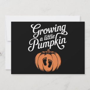 Cartes Pour Fêtes Annuelles Grandir Un Peu Citrouille Grossesse D'Automne