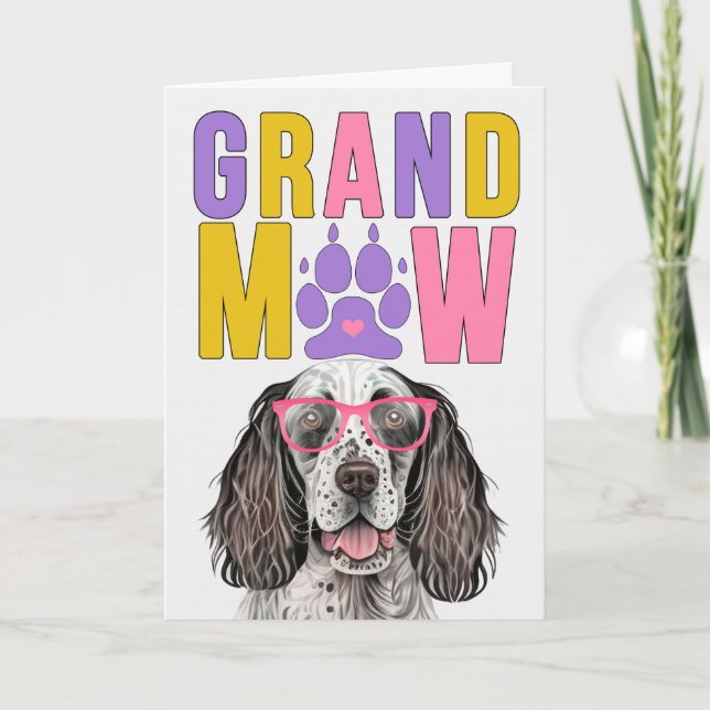 Cartes Pour Fêtes Annuelles GrandMAW Anglais Setter GrandDOG Grand-parents Day (Devant)