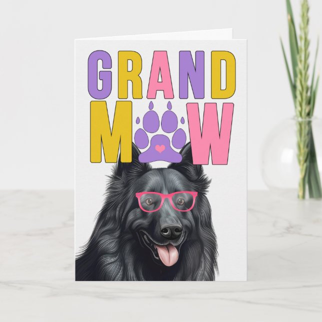 Cartes Pour Fêtes Annuelles GrandMAW Belge Sheepdog Funny Grand-parents Day (Devant)