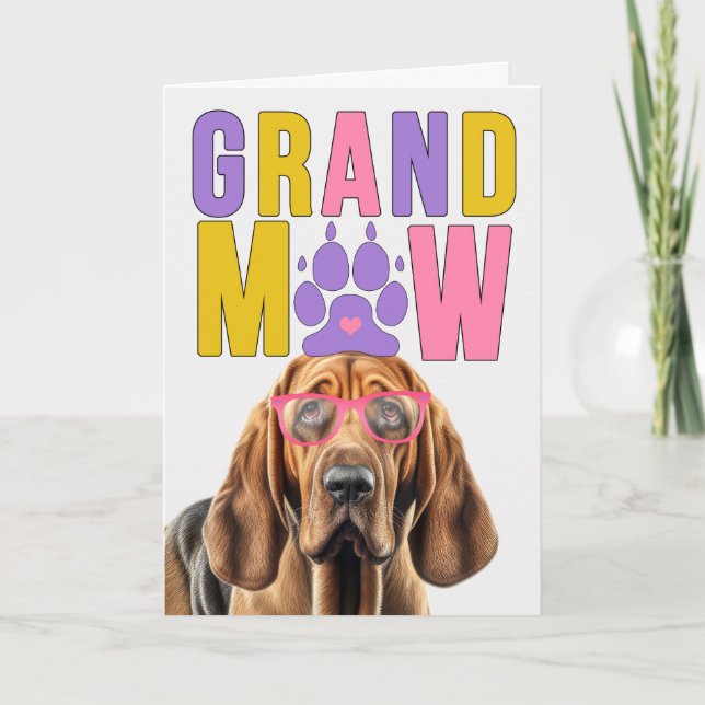 Cartes Pour Fêtes Annuelles GrandMAW Bloodhound Dog Funny Grand-parents Day (Devant)