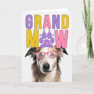 Cartes Pour Fêtes Annuelles GrandMAW Borzoi Chien drôle Fête des grands-parent