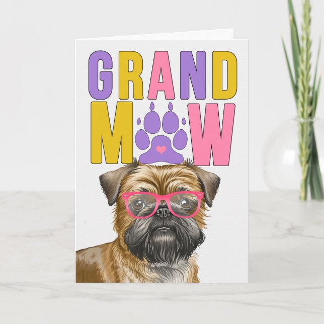 Cartes Pour Fêtes Annuelles GrandMAW Bruxelles Griffon Funny Grand-parents Day (Devant)