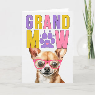 Cartes Pour Fêtes Annuelles GrandMAW Chihuahua Chien GrandDOG Grand-parents Da