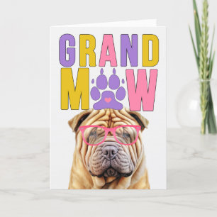 Cartes Pour Fêtes Annuelles GrandMAW Shar Pei GrandDOG Grandparents Day