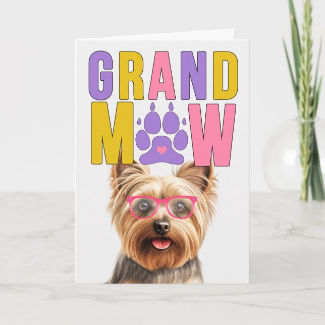 Cartes Pour Fêtes Annuelles GrandMAW Silky Terrier Funny Grand-parents Day (Devant)