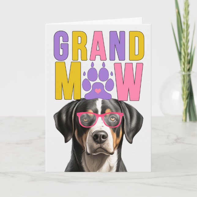 Cartes Pour Fêtes Annuelles GrandMAW Swiss Mountain Dog Funny Grand-parents Da (Devant)