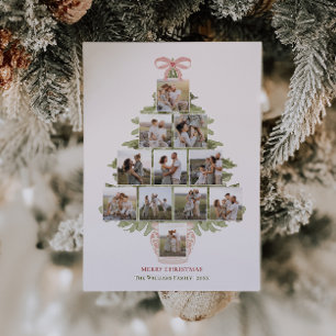 Cartes Pour Fêtes Annuelles Grandmillennial Coquette Arbre de Noël 12 Photo