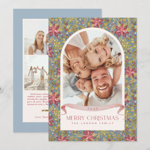 Cartes Pour Fêtes Annuelles Grandmillennial Poinsettia Floral Arch 4 Photo