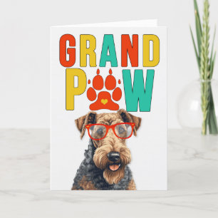 Cartes Pour Fêtes Annuelles GrandPAW Airedale GrandDOG Grand-parents Day