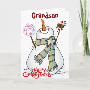 CARTES POUR FÊTES ANNUELLES *GRANDSON* VOUS RENDEZ TOUT LE MONDE HEUREUX TOUS 