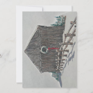 Cartes Pour Fêtes Annuelles Grange d'hiver
